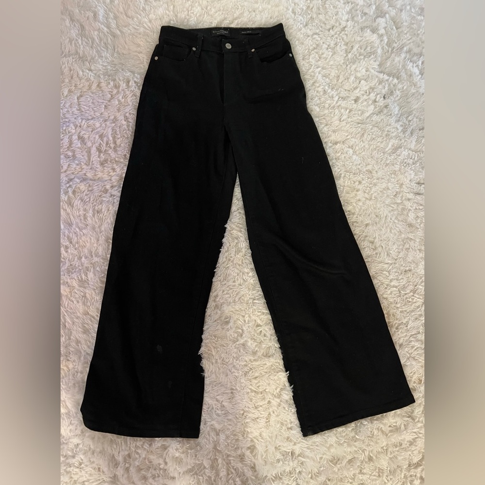 black banana republic premium denim high rise wide leg jeans